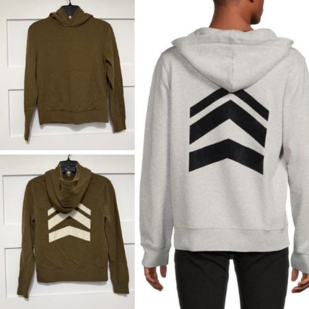 Zadig & Voltaire Andy Green Hooded Pullover Sweater Size 14 - 23563